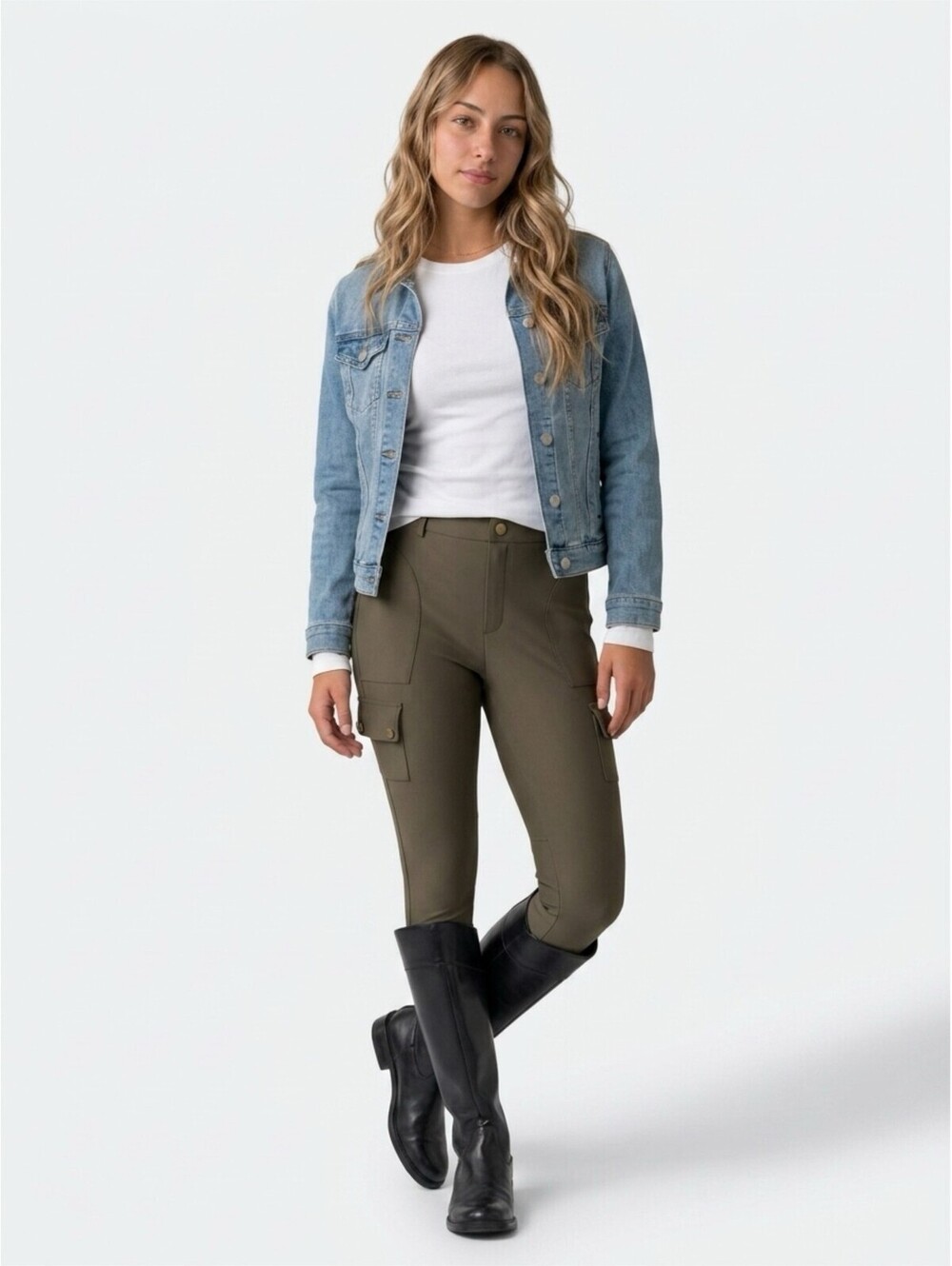 Halara Women's High Waisted Sheen 7/8 Hay Brown leggings Pockets M NWT ($49.95)